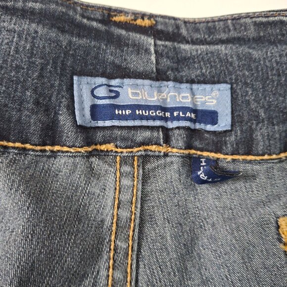 Bluenotes Hiphugger Flare Low Rise Womens Jeans Size 33x32 (Size 10) Vintage - Picture 14 of 16